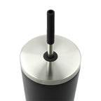Maia Copper Insulated Tumbler with Two Lids, 24 oz Full Color - Black - Left Angle 2