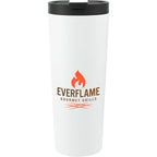 Maia Copper Insulated Tumbler with Two Lids, 24 oz Full Color - White - Front