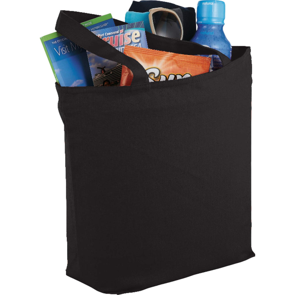Maine Zippered Cotton Canvas Tote, 8 oz Full Color - Black - Photo 4