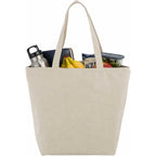 Maine Zippered Cotton Canvas Tote, 8 oz Full Color - Natural - Photo 2