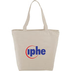 Maine Zippered Cotton Canvas Tote, 8 oz Full Color - Natural - Photo 3