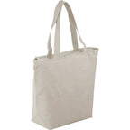 Maine Zippered Cotton Canvas Tote, 8 oz Full Color - Natural - Photo 4