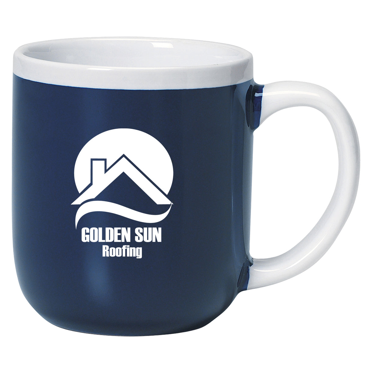 Majestic Mug, 17 oz - Cobalt Blue With White - Ceramic