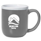 Majestic Mug, 17 oz - Gray With White - Ceramic