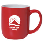 Majestic Mug, 17 oz - Red With White - Ceramic