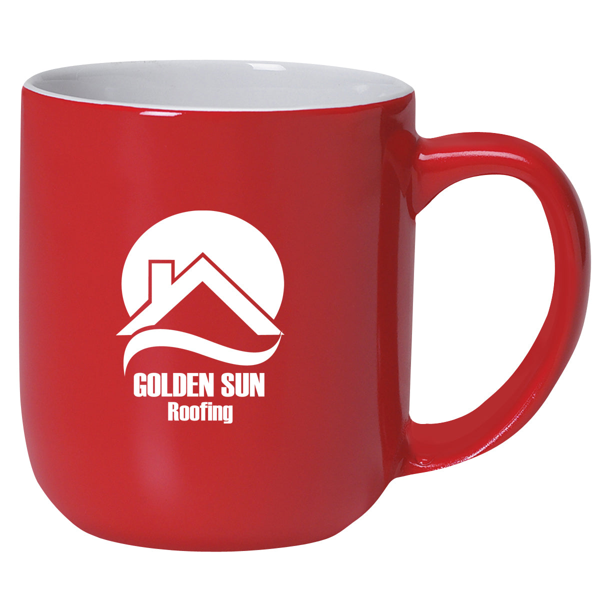 Majestic Mug, 17 oz - Red With White - Ceramic