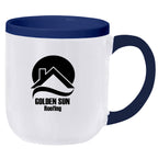 Majestic Mug, 17 oz - White With Cobalt Blue - Ceramic