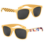 Malibu Sunglasses in Full Color - Athletic Gold - Printed
