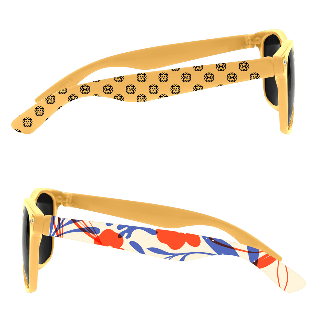 Malibu Sunglasses in Full Color - Athletic Gold - Side_Megabrite