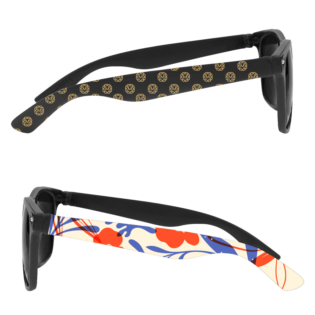Malibu Sunglasses in Full Color - Black - Side_Megabrite