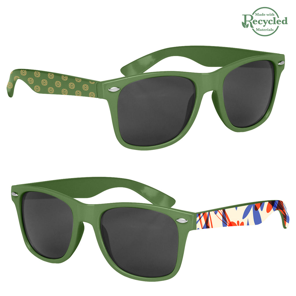 Malibu Sunglasses in Full Color - Kelly Green - Megabrite
