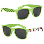 Malibu Sunglasses in Full Color - Lime Green - Printed