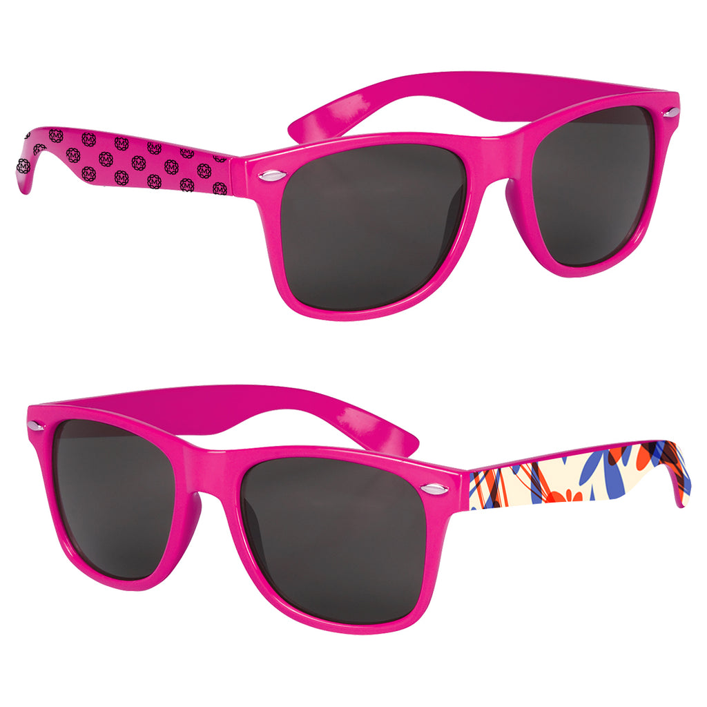 Malibu Sunglasses in Full Color - Magenta - Printed