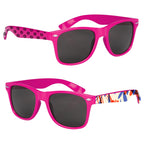 Malibu Sunglasses in Full Color - Magenta - Printed