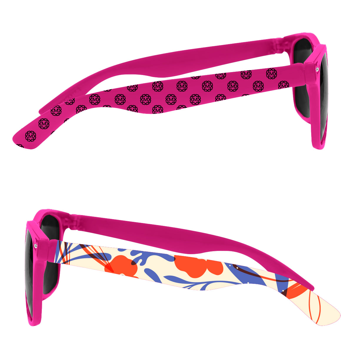 Malibu Sunglasses in Full Color - Magenta - Side_Megabrite