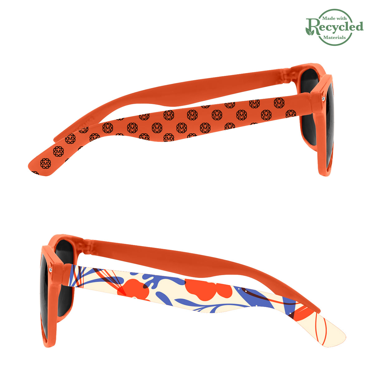 Malibu Sunglasses in Full Color - Orange - Side_Megabrite