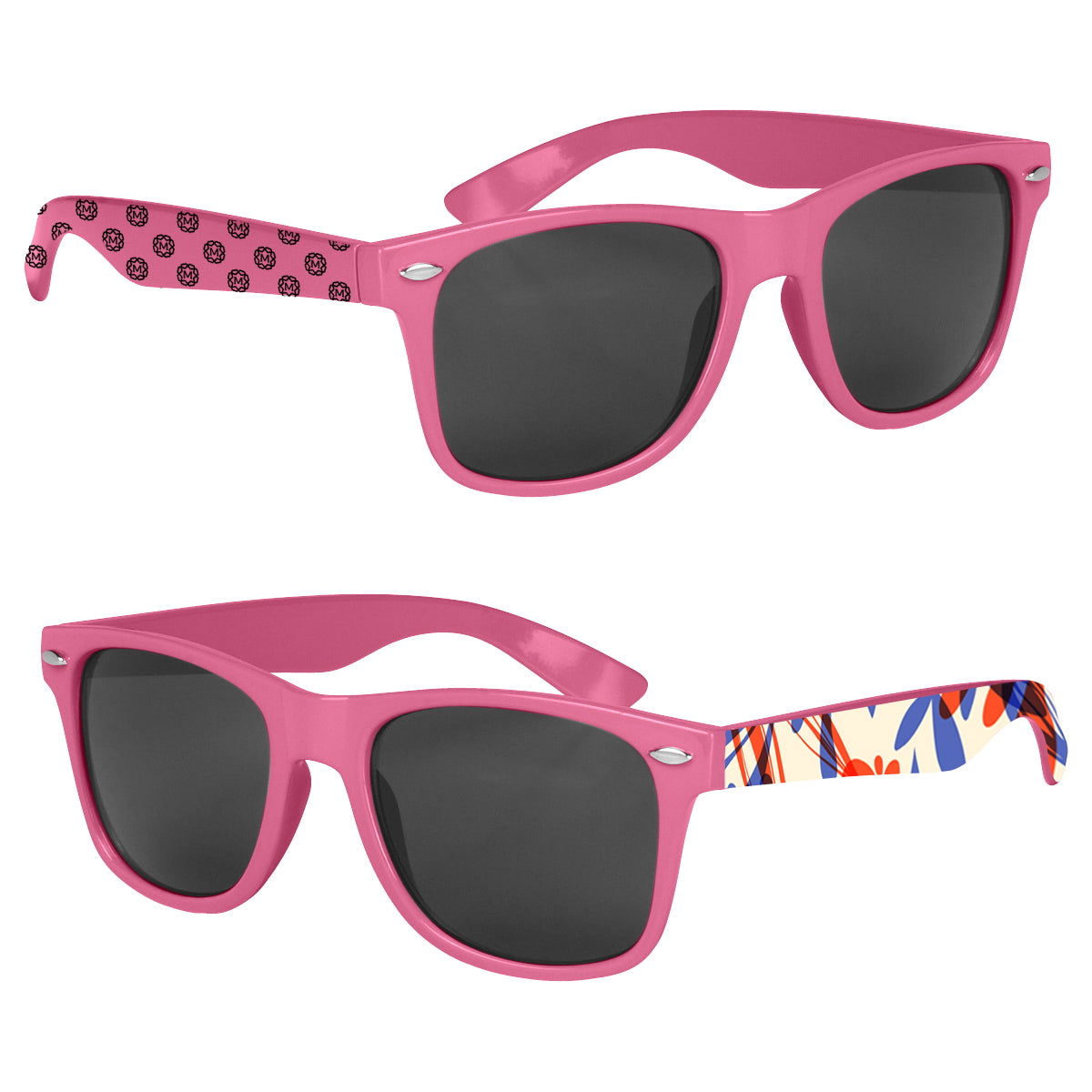 Malibu Sunglasses in Full Color - Pink - Printed
