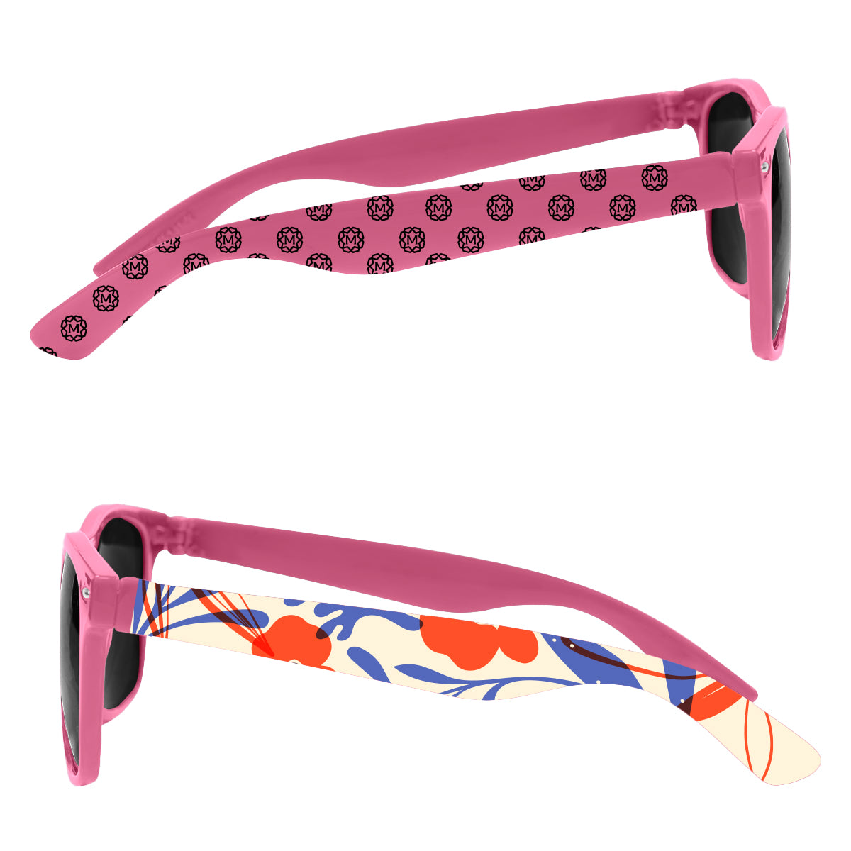 Malibu Sunglasses in Full Color - Pink - Side_Megabrite
