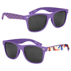 Malibu Sunglasses in Full Color - Purple - Printed