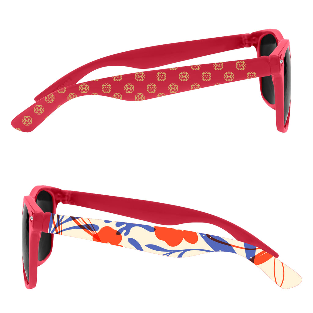 Malibu Sunglasses in Full Color - Red - Side_Megabrite