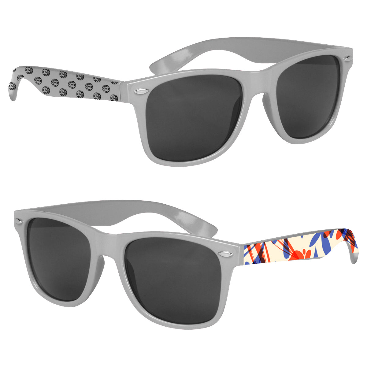 Malibu Sunglasses in Full Color - Silver - Printed