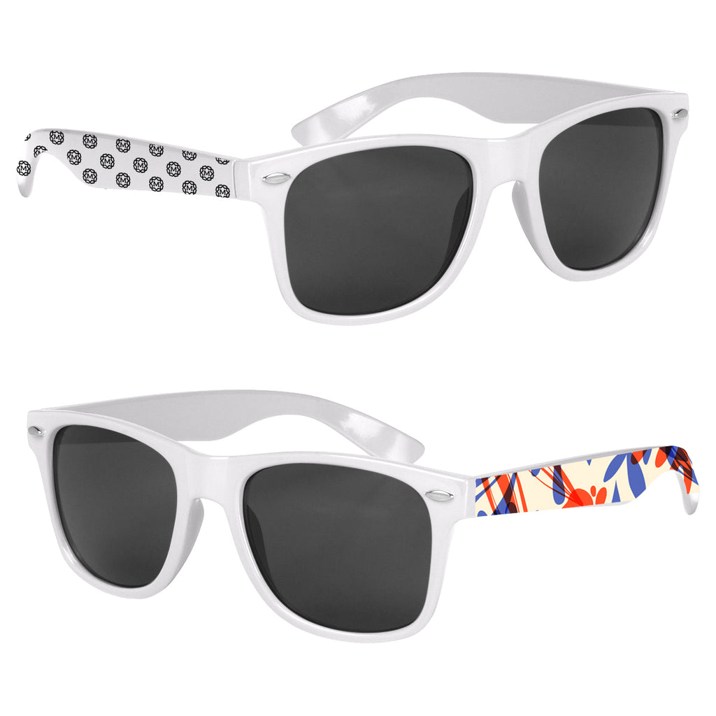 Malibu Sunglasses in Full Color - White - Printed