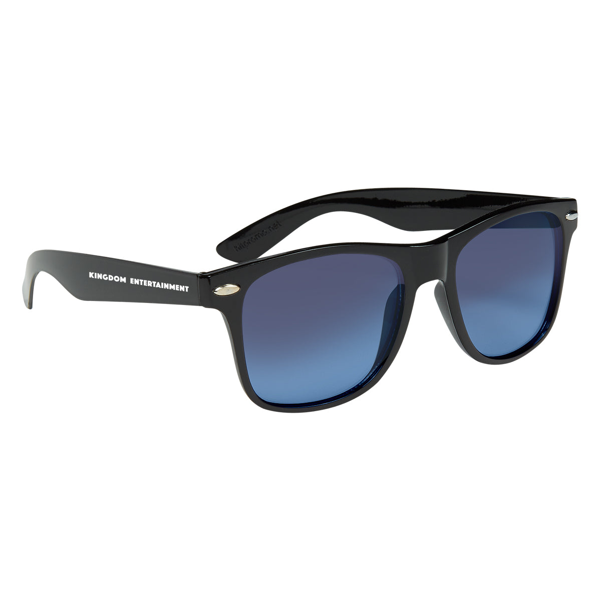 Malibu Sunglasses in Ocean Gradient - Black With Blue - Silk Screen