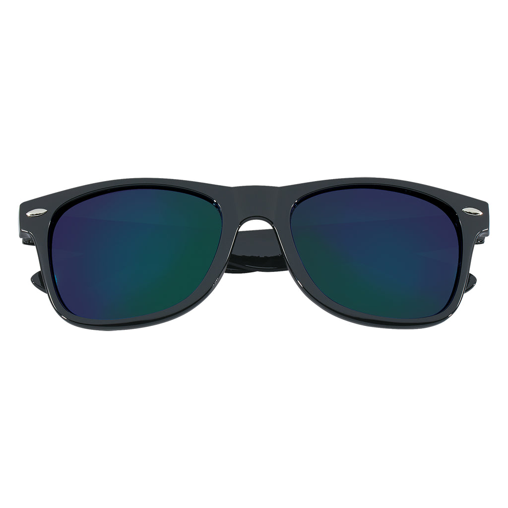 Malibu Sunglasses, Mirrored - Green - Front
