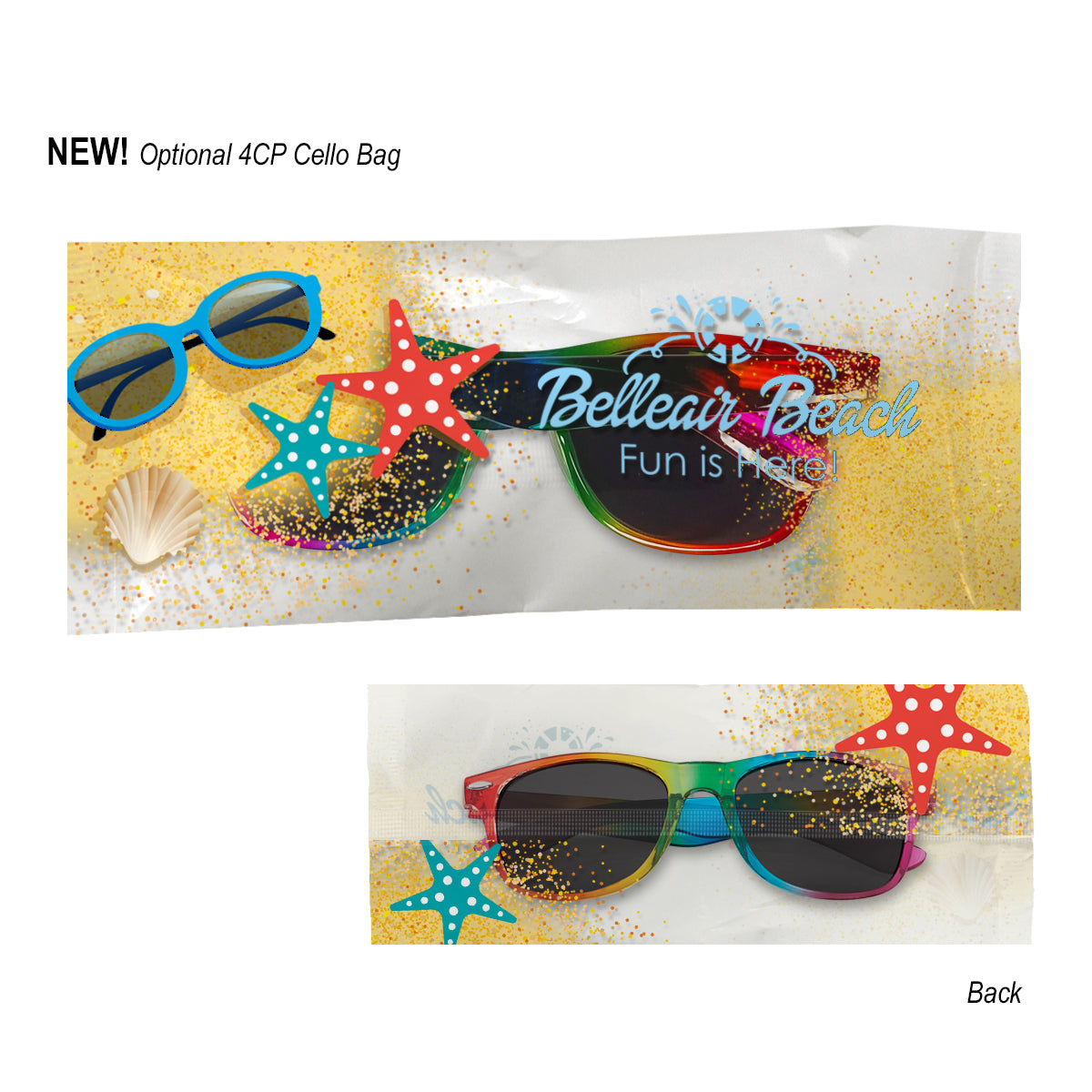 Malibu Sunglasses, Rainbow - Clear_Cellobag