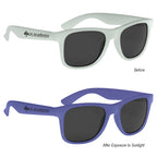Malibu Sunglasses That Change Color - Frost Changing Blue - Silk Screen