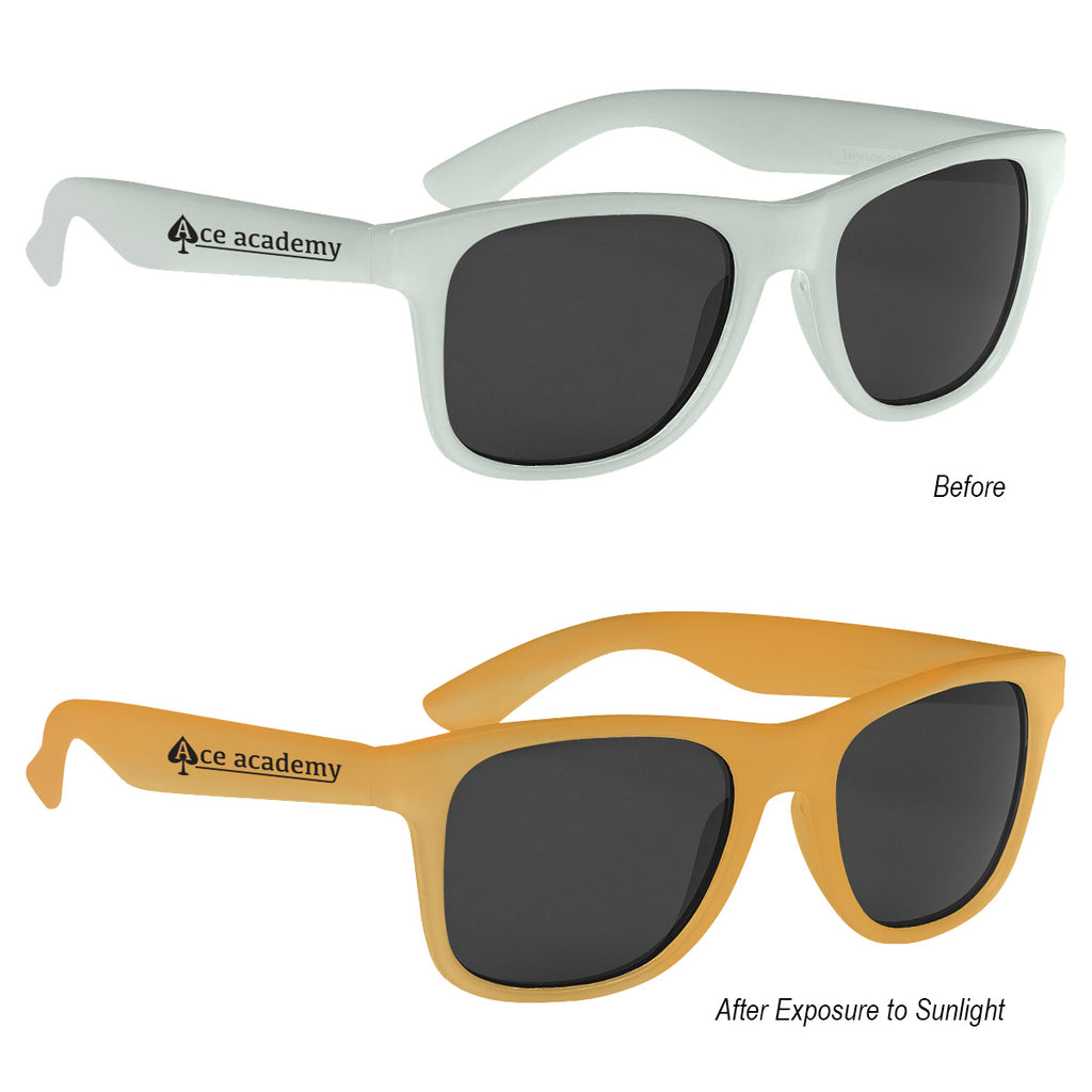 Malibu Sunglasses That Change Color - Orange - Silk Screen