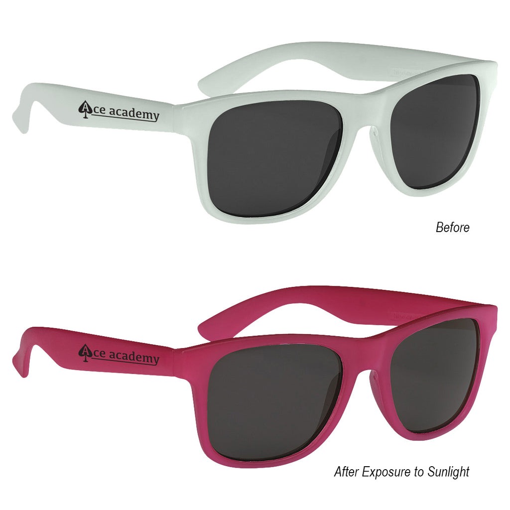 Malibu Sunglasses That Change Color - Pink - Silk Screen