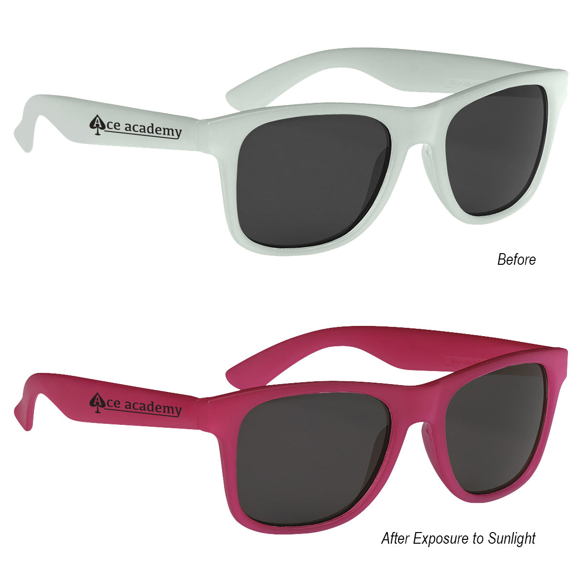 Malibu Sunglasses That Change Color - Pink - Silk Screen