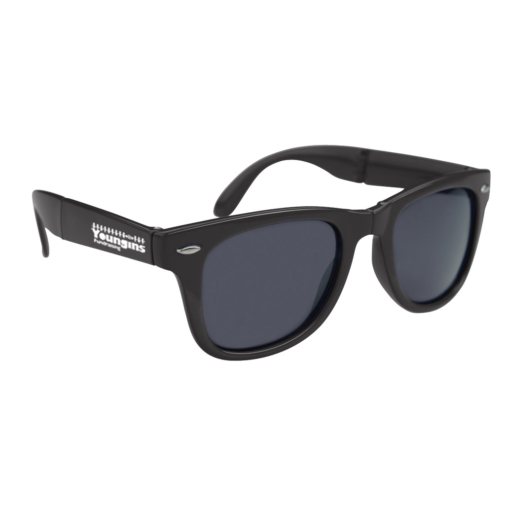 Malibu Sunglasses That Fold - Black - Pad Print