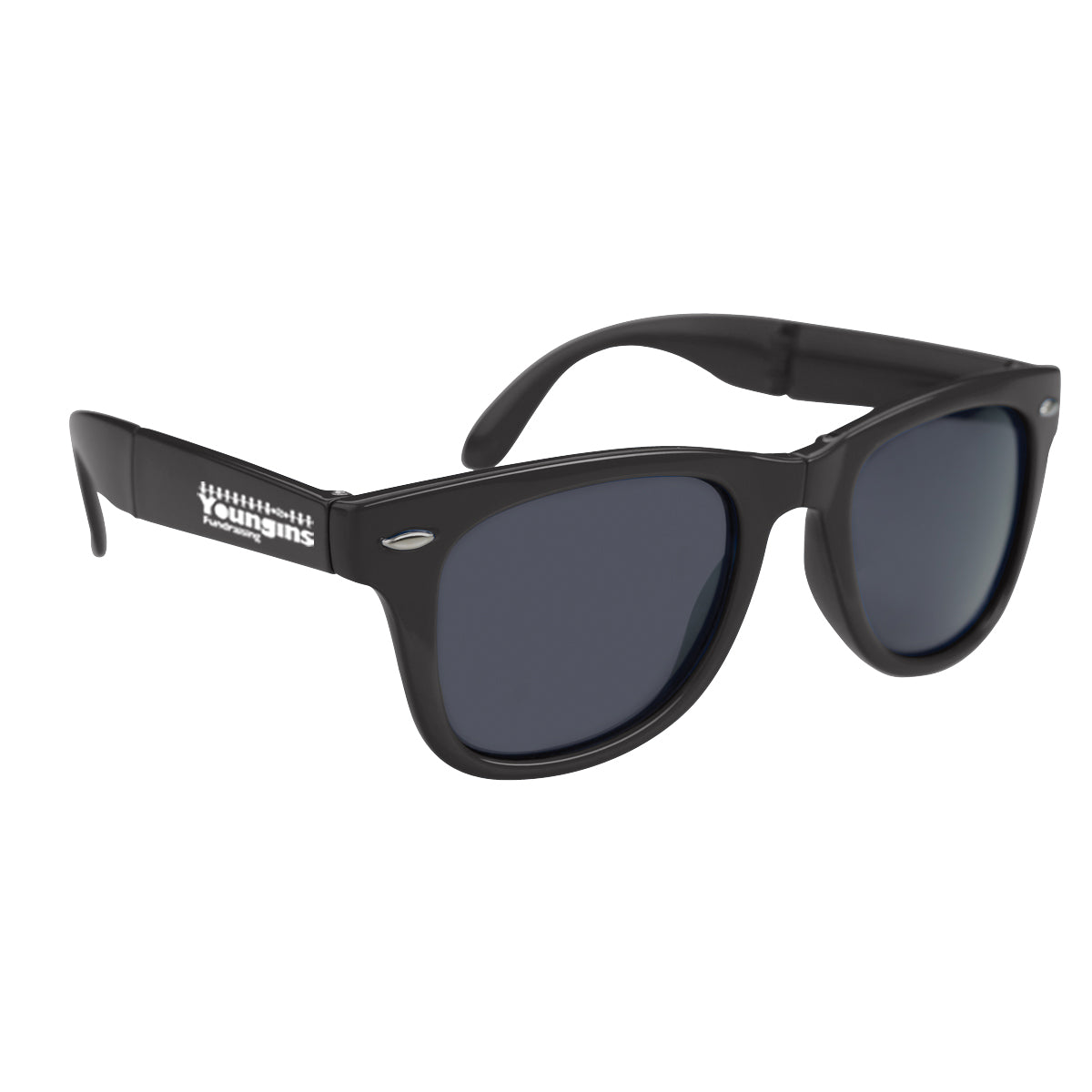 Malibu Sunglasses That Fold - Black - Pad Print