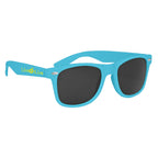 Malibu Sunglasses, Velvet Touch - Light Blue - Silk Screen