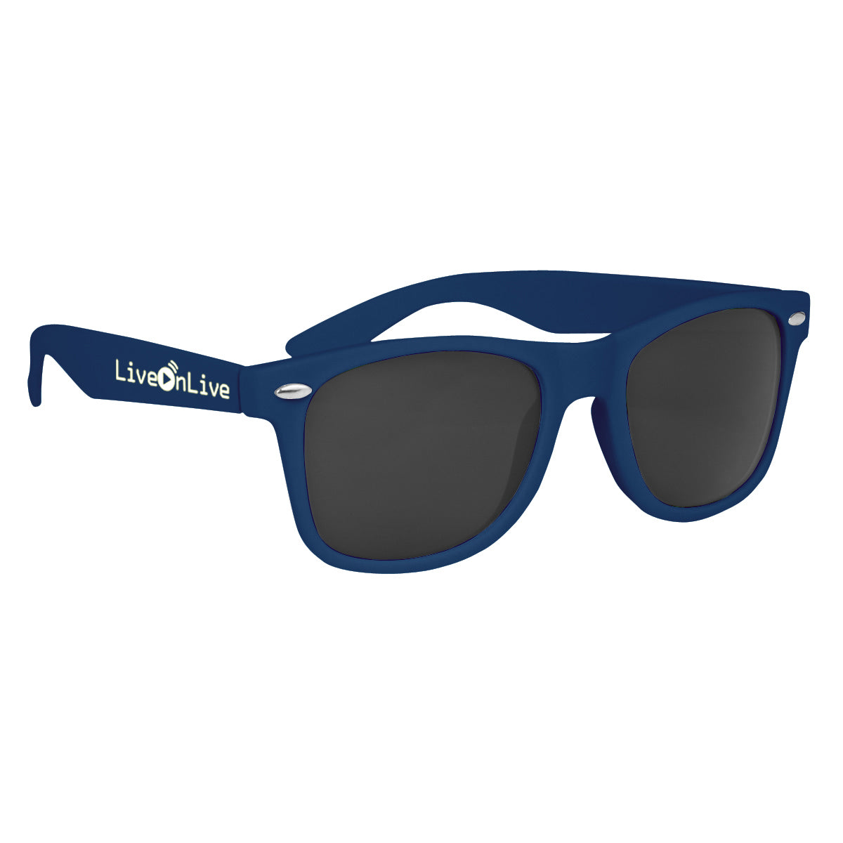 Malibu Sunglasses, Velvet Touch - Navy - Silk Screen
