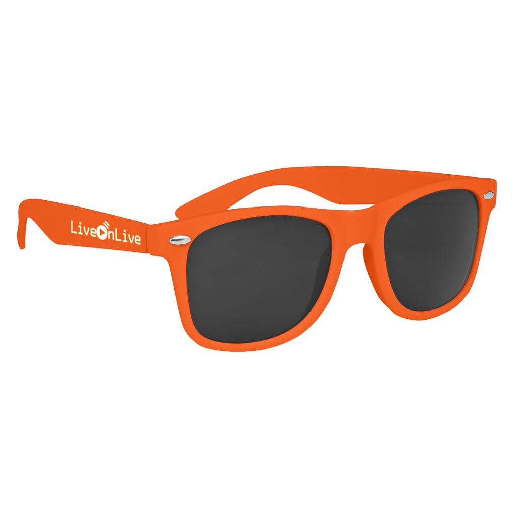 Malibu Sunglasses, Velvet Touch - Orange - Silk Screen