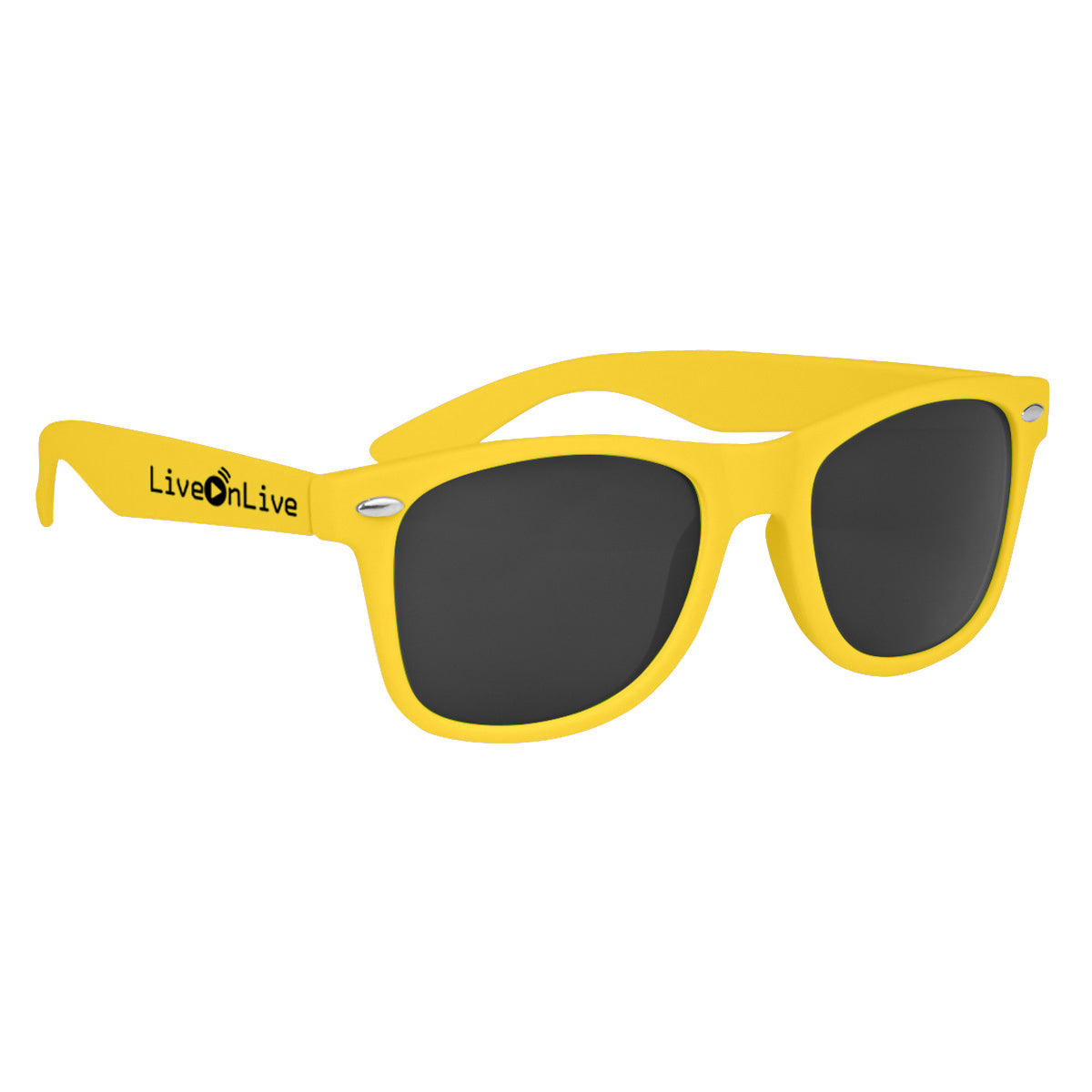 Malibu Sunglasses, Velvet Touch - Yellow - Silk Screen
