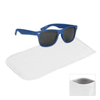 Malibu Sunglasses with a Recycled Microfiber Pouch - White - Blank