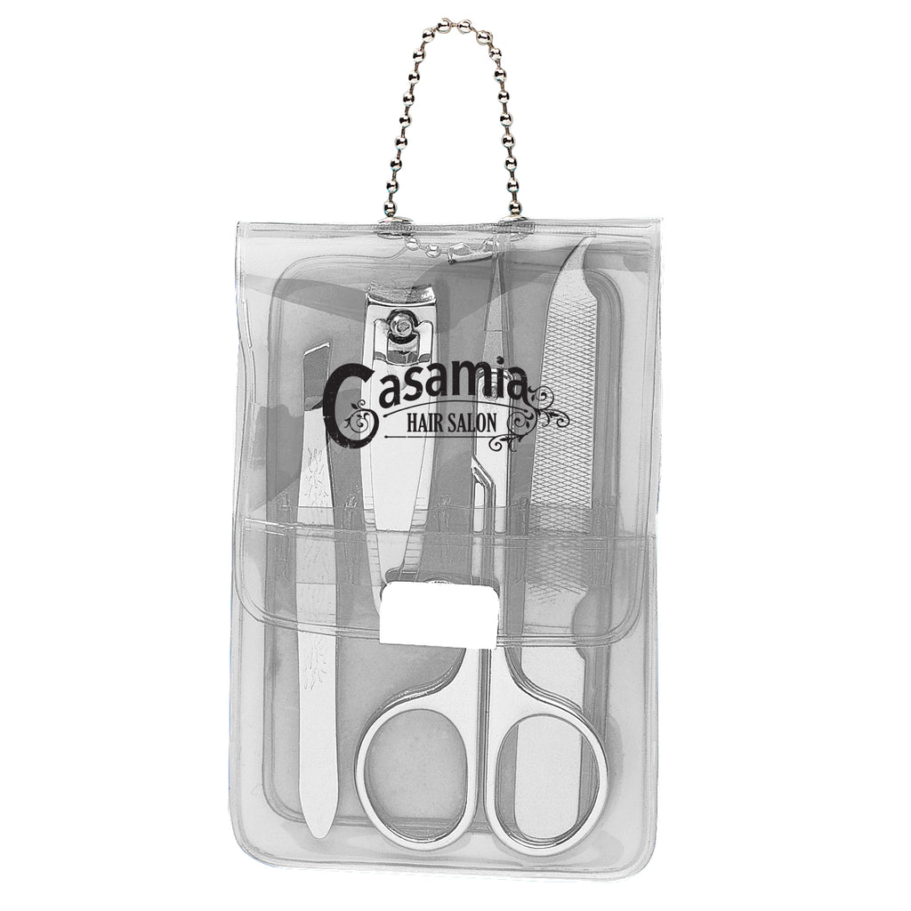 Manicure Set in Vinyl - Clear - Silk Screen