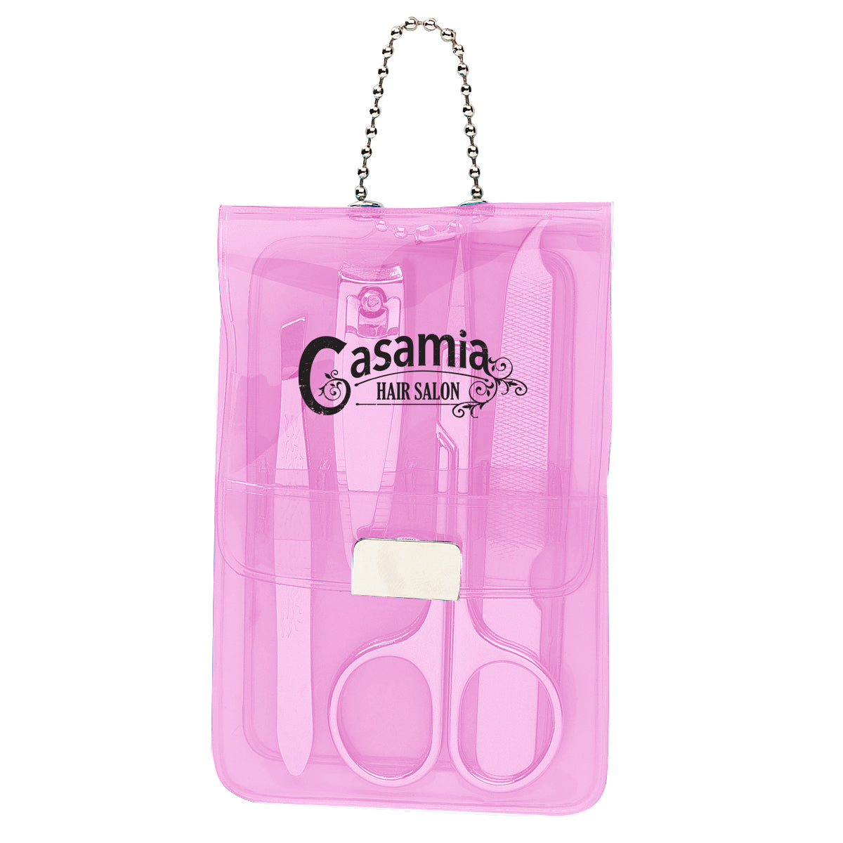 Manicure Set in Vinyl - Pink - Silk Screen