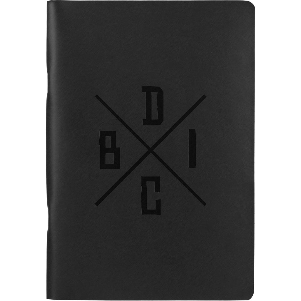 Mano Slim Meeting Journal, 5.5 x 8 Inches Debossing - Black - Front