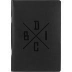Mano Slim Meeting Journal, 5.5 x 8 Inches Debossing - Black - Front