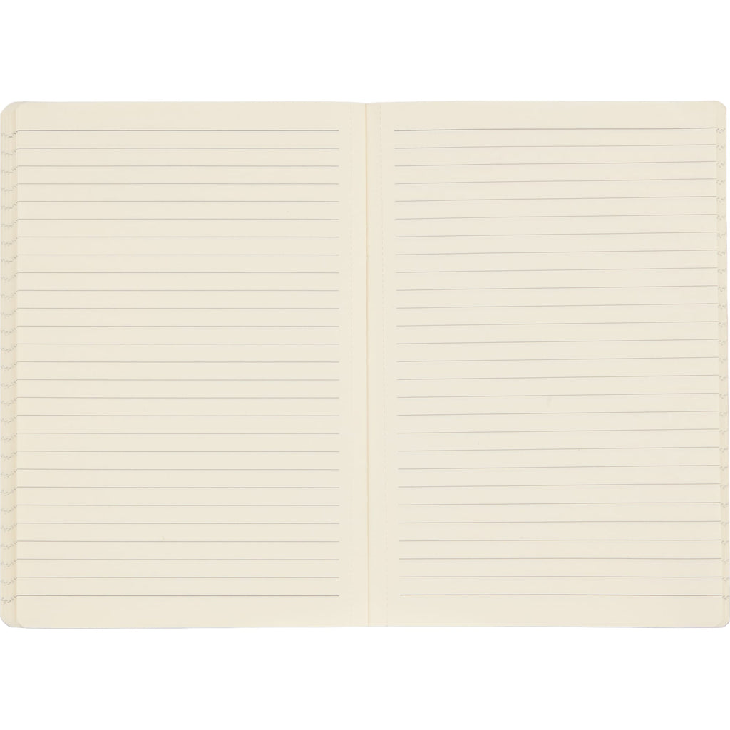 Mano Slim Meeting Journal, 5.5 x 8 Inches Debossing - Black - Open