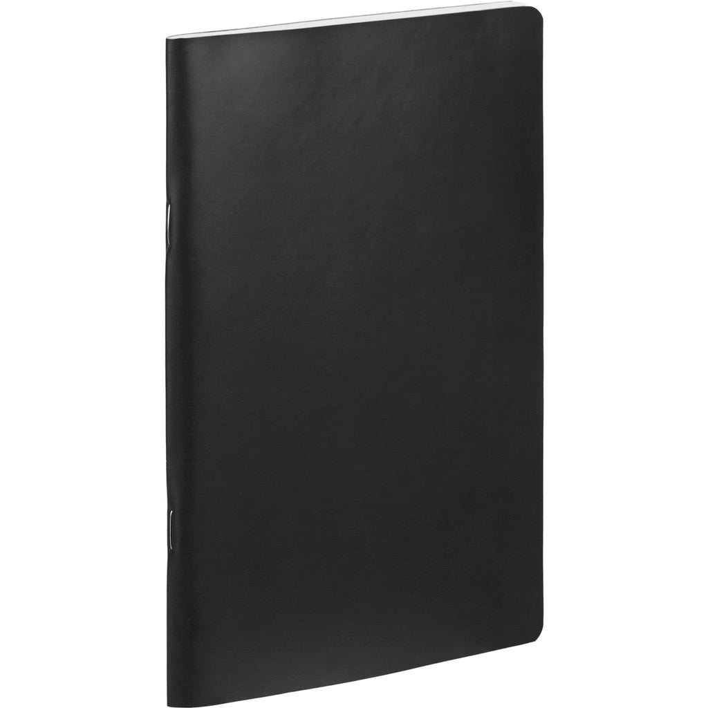 Mano Slim Meeting Journal, 5.5 x 8 Inches Debossing - Black - Right Angle