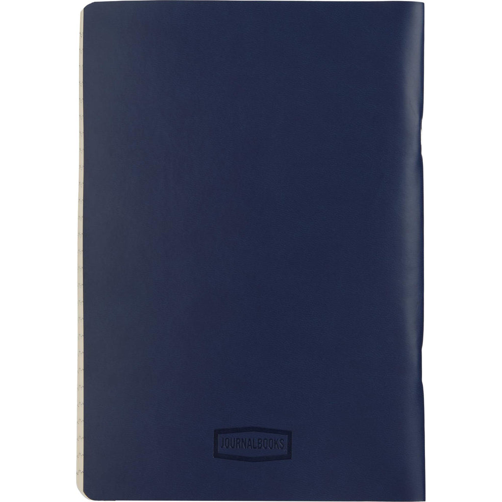 Mano Slim Meeting Journal, 5.5 x 8 Inches Debossing - Navy - Back