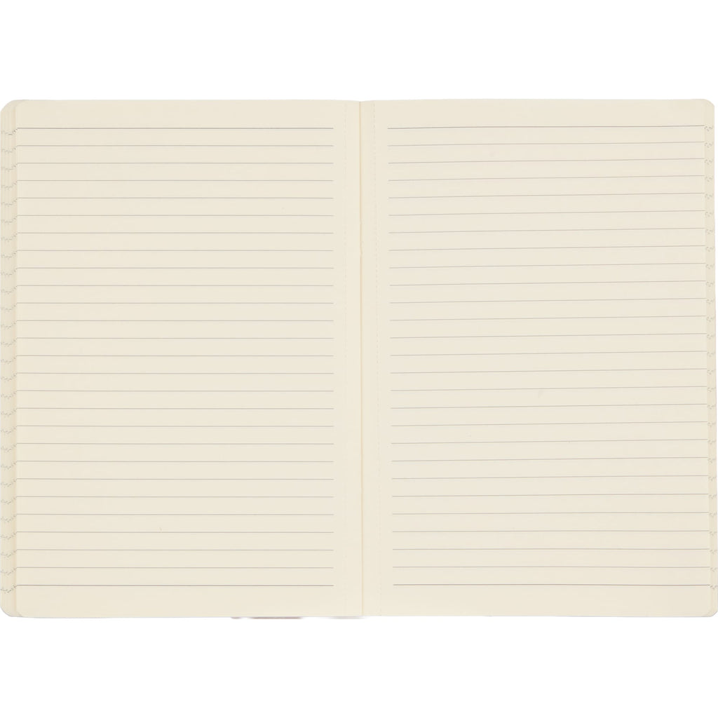Mano Slim Meeting Journal, 5.5 x 8 Inches Debossing - Navy - Open