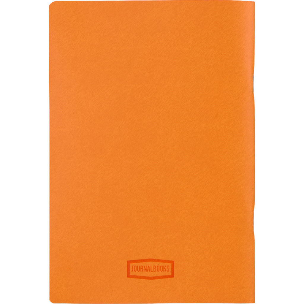 Mano Slim Meeting Journal, 5.5 x 8 Inches Debossing - Orange - Back