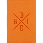 Mano Slim Meeting Journal, 5.5 x 8 Inches Debossing - Orange - Front